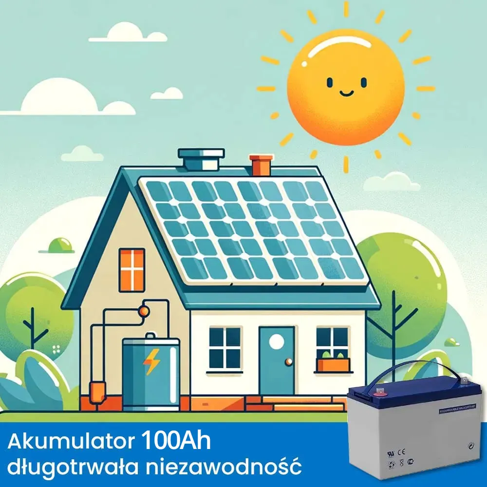 Off Grid Zestaw Fotowoltaiczny 0.5kW na Działkę do Samodzielnego Montażu