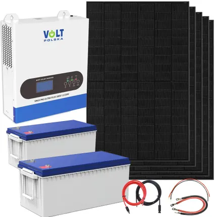 zestaw fotowoltaiczny 3500w z inwerterem ups i magazynem energii do domu i działki