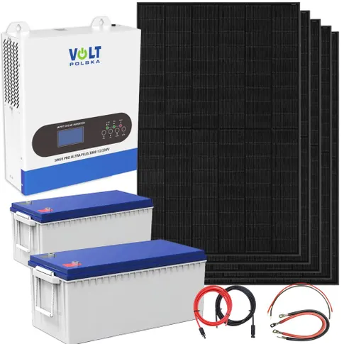 zestaw fotowoltaiczny 3500w z inwerterem ups i magazynem energii do domu i działki