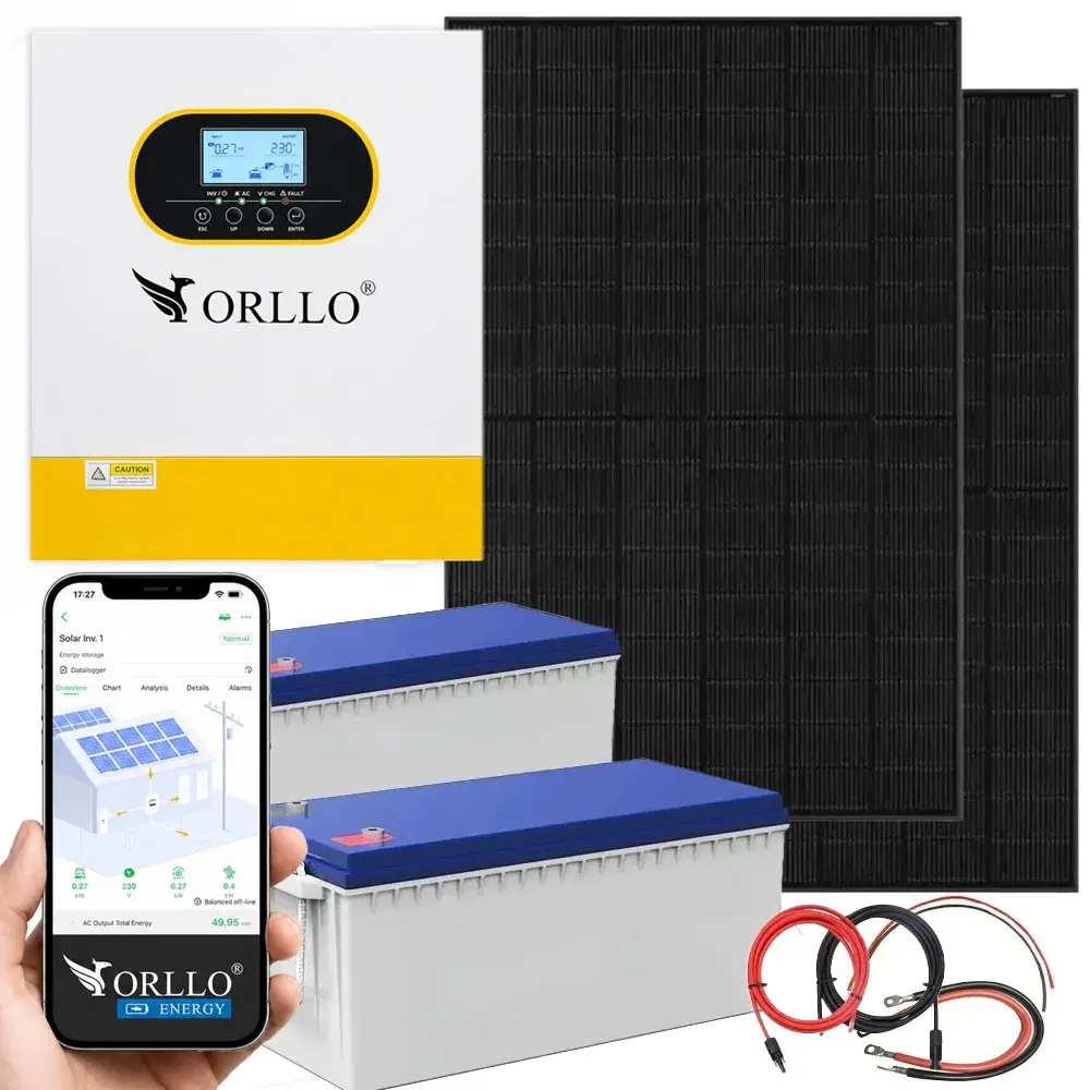 Zestaw Fotowoltaiczny 3500W Magazyn Energii 24V Inwerter Solarny ORLLO Panele Solarne