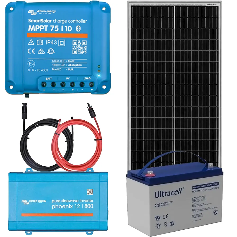 Off Grid Zestaw Fotowoltaiczny Magazyn Energii Przetwornica Panel Solarny Victron 100Ah