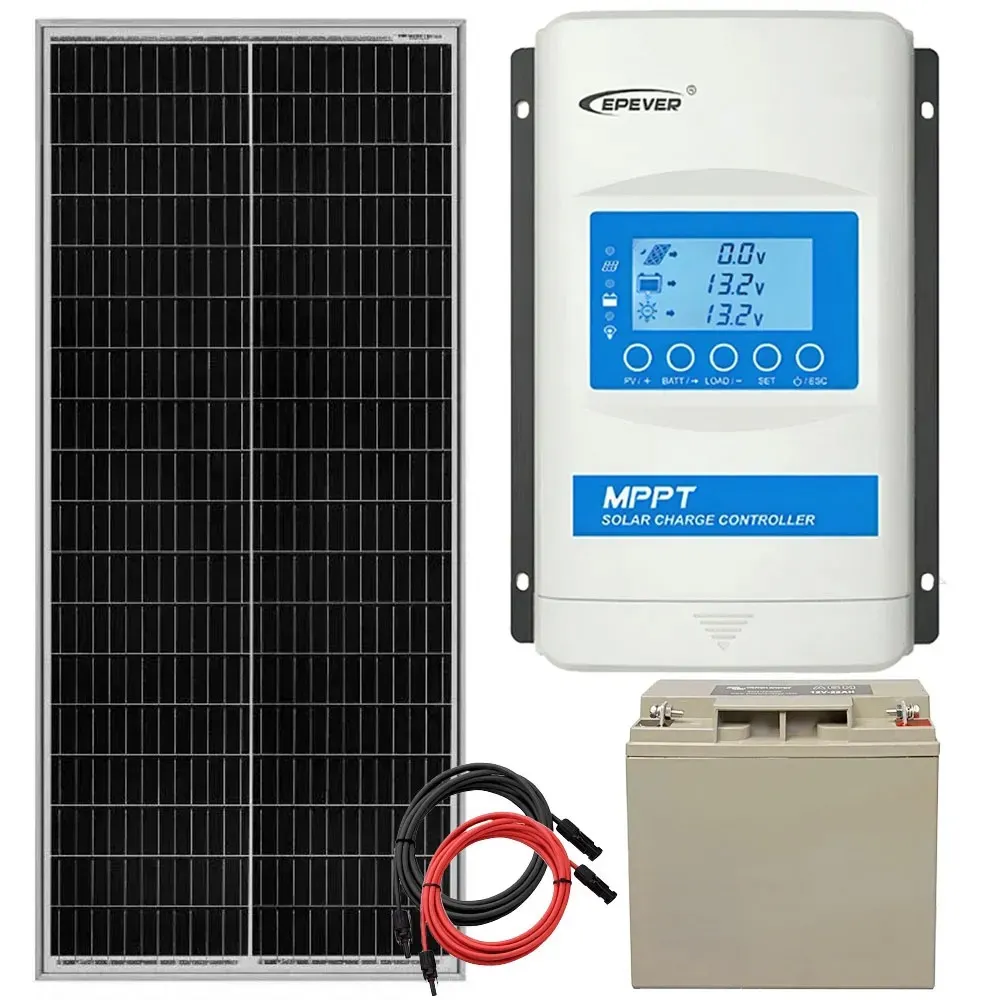 Zestaw Fotowoltaiczny na Działkę ROD Regulator MPPT Epever Akumulatorem AGM