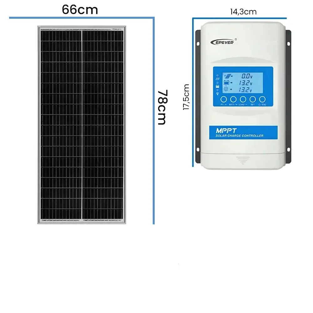 Zestaw Fotowoltaiczny na Działkę ROD Regulator MPPT Epever Akumulatorem AGM