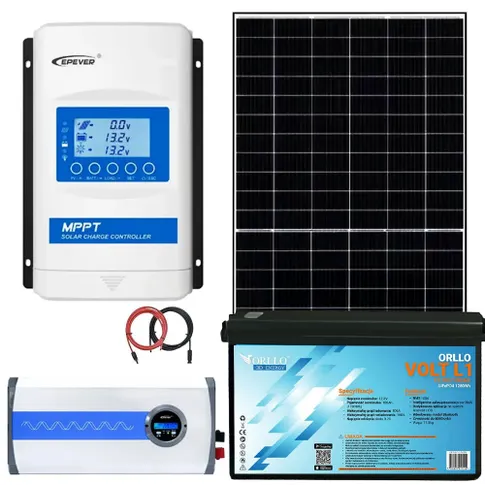 Zestaw fotowoltaiczny off grid 500W do samodzielnego montażu z akumulatorem 100Ah