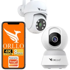 Zestaw 2 Kamery WiFi IP Zewnętrzna i Wewnętrzna ORLLO TZ2 PRO i TW1