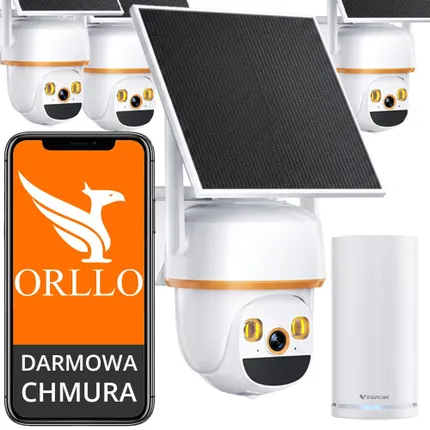 Zestaw do monitoringu solarny WiFi 4 kamery 3MP z NVR ORLLO