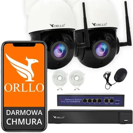 Kamera Bezprzewodowa WiFi IP Obrotowa 4Mpx Zoom Optyczny x18 5x ZOOM Cyfrowy Monitoring Bezprzewodowy Darmowa Chmura na Miesiąc orllo.pl