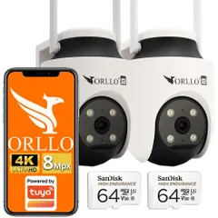 Kamera WiFi IP Zewnętrzna Obrotowa ORLLO TZ6 4K aplikacja tuya smart monitoring cctv sklep z monitoringiem orllo.pl