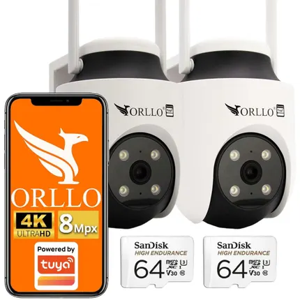Kamera WiFi IP Zewnętrzna Obrotowa ORLLO TZ6 4K aplikacja tuya smart monitoring cctv sklep z monitoringiem orllo.pl