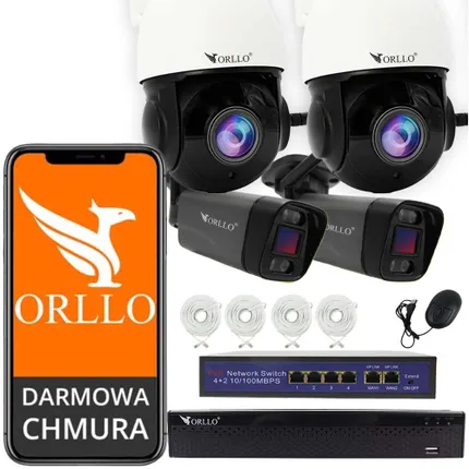 zestaw kamer zewnętrznych do monitoringu wifi ip peo obrotowe bezprzewodowe obrót 360 stopni najjaśniejszy obiektyw na rynku orllo.pl