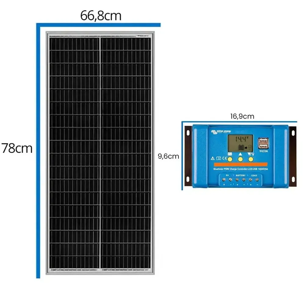Zestaw Fotowoltaiczny na Działkę ROD Regulator PWM Victron Energy Akumulator AGM