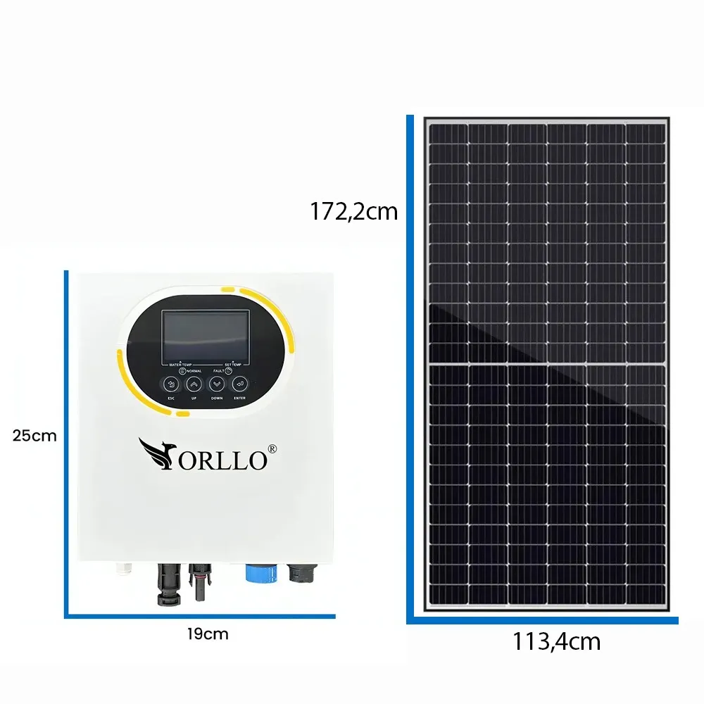 Zestaw Solarny do Grzania Wody Przetwornica Solarna ORLLO BOOST BYPASS 9 Paneli Fotowoltaicznych 4KW