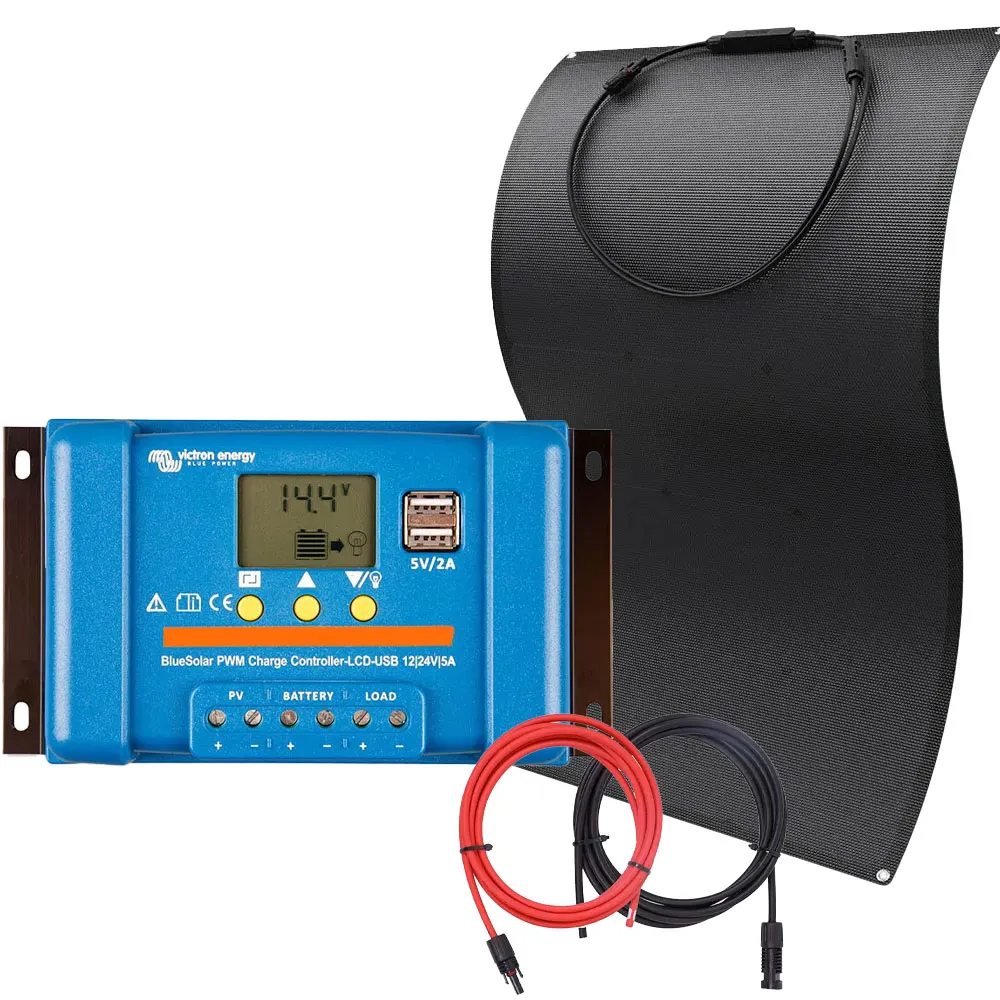 Zestaw Fotowoltaiczny na Działkę Regulator Ładowania Victron Panel Słoneczny Elastyczny ORLLO 100W