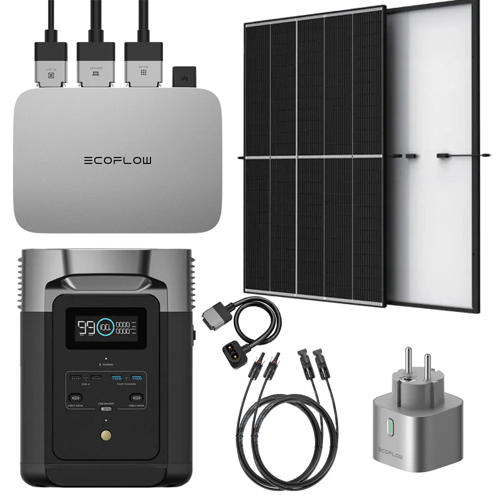 ECOFLOW Panele na Balkon OFF GRID Bank Energii 2KW Fotowoltaika Balkonowa