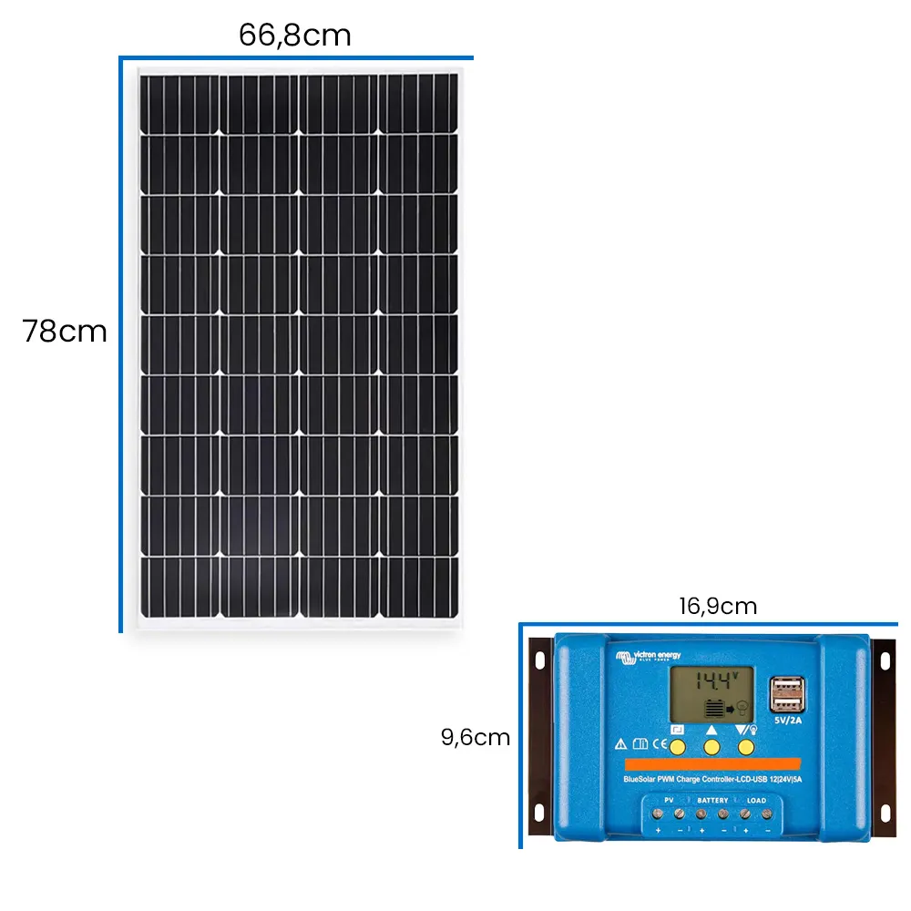 Off Grid Zestaw Fotowoltaiczny na Działkę ROD Regulator PWM Victron Energy Panel Solarny