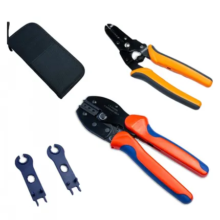Zestaw narzędzi do złącz MC-4 Zaciskarka Ściagacz Izolacji Klucze