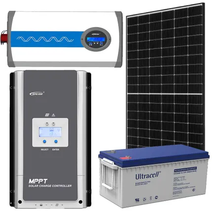 Zestaw Fotowoltaiczny Off Grid Bank Energii do Domu 4 Panele Słoneczne Akumulator