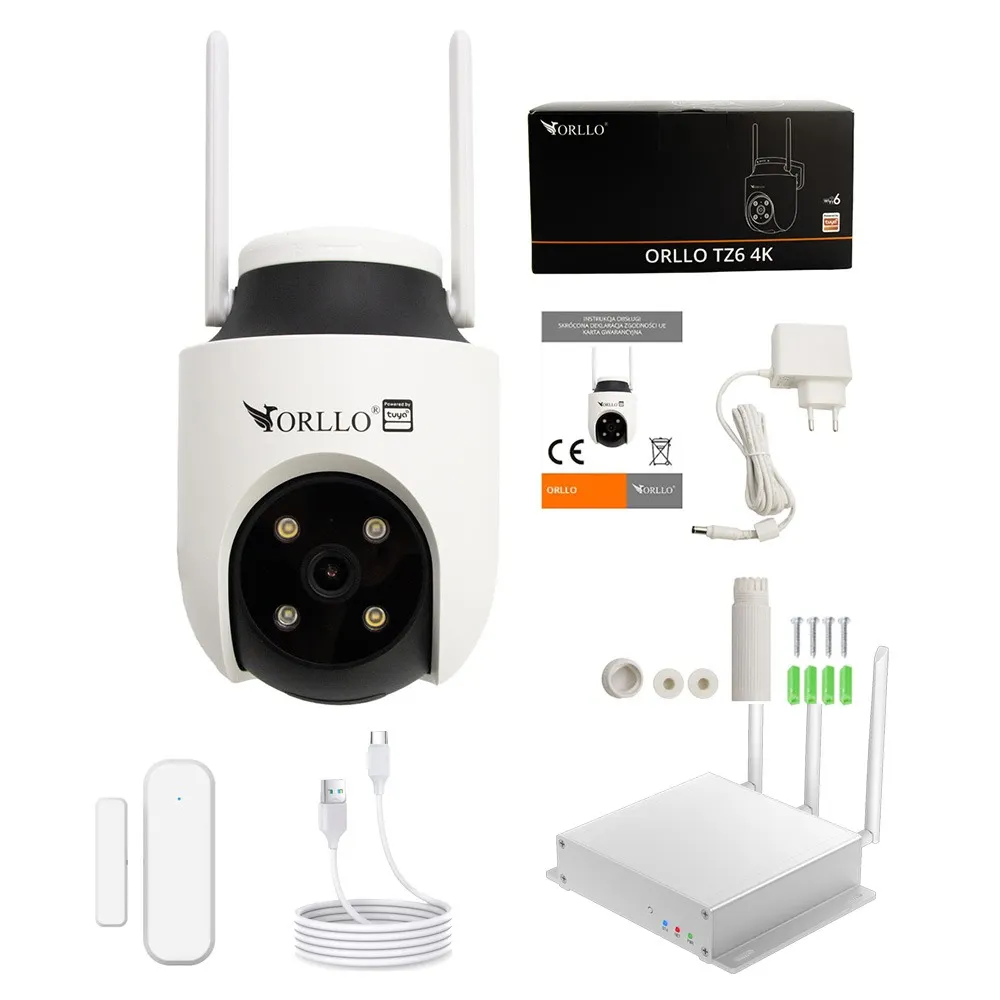 Zestaw Kamera 4K Bramka HUB ZIGBEE 4G WiFi Kontaktron