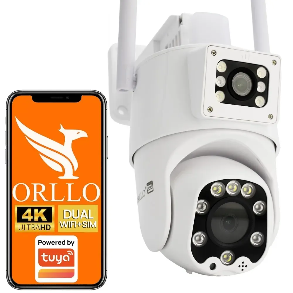 Kamera zewnętrzna 4K z dwoma obiektywami WiFi i SIM ORLLO TZ8 DUAL