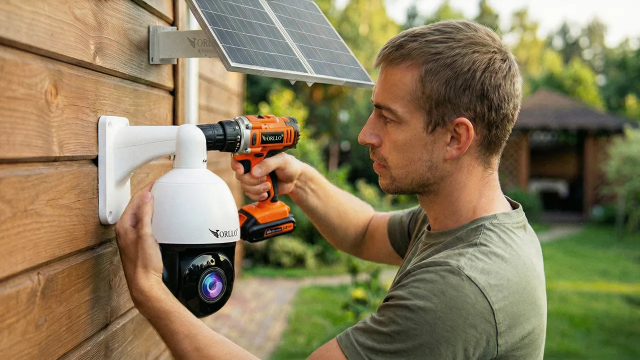 kamera zewnętrzna z panelem solarnym orllo.pl