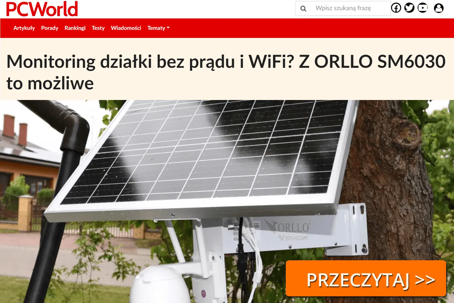 test pcworld panel fotowoltaiczny z kamerą gsm orllo.pl
