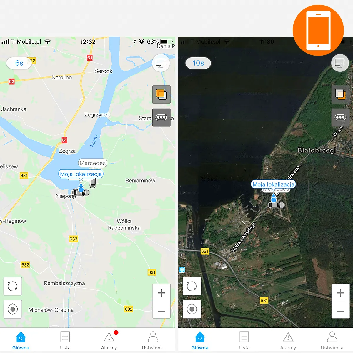 Lokalizator GPS samochodowy aplikacja mobilna orllo.pl