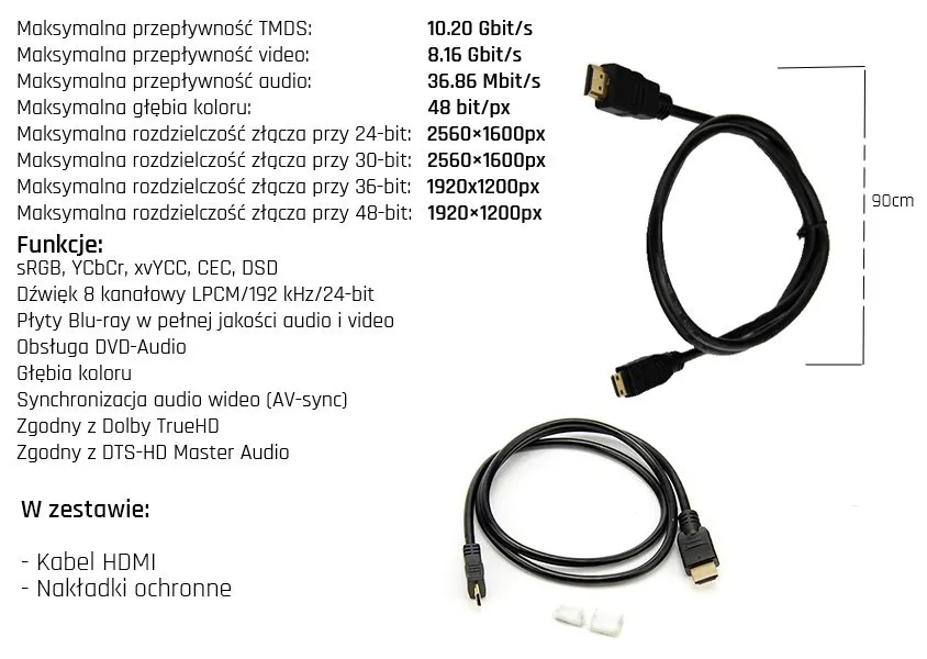 specyfikacja kabla HDMI